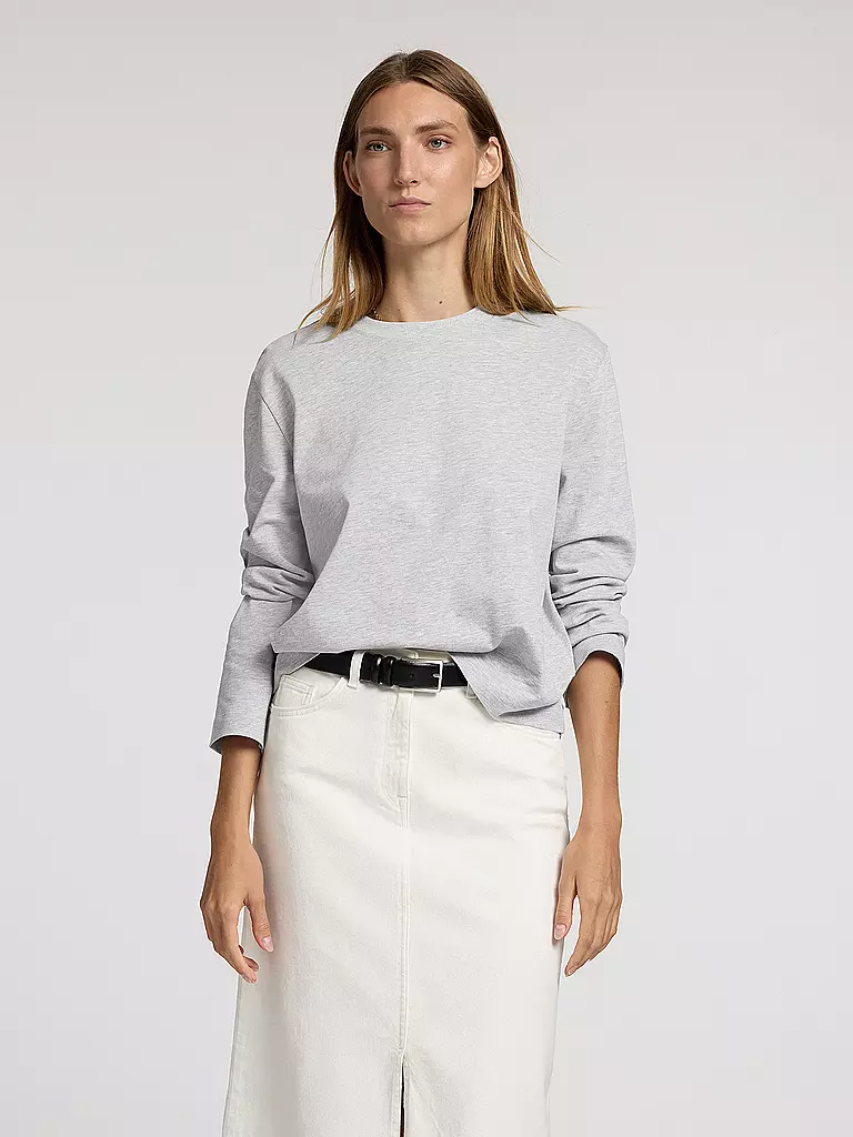 SELECTED FEMME | T-shirt à manches longues SLFESSENTIAL | hellgrau
