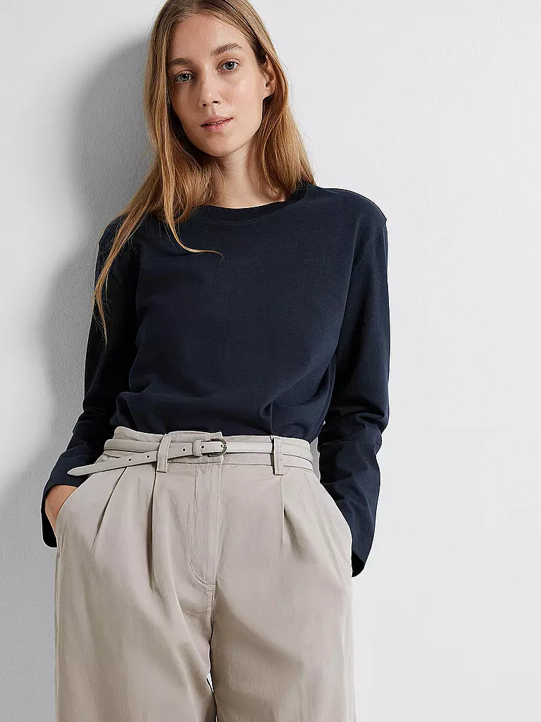 SELECTED FEMME | T-shirt à manches longues SLFESSENTIAL | Bleu foncé
