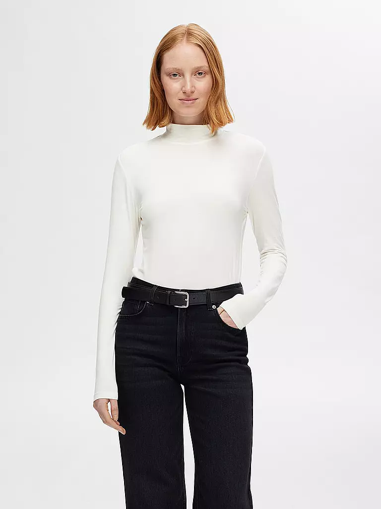 SELECTED FEMME | T-shirt à manches longues SLFMANJA | weiss