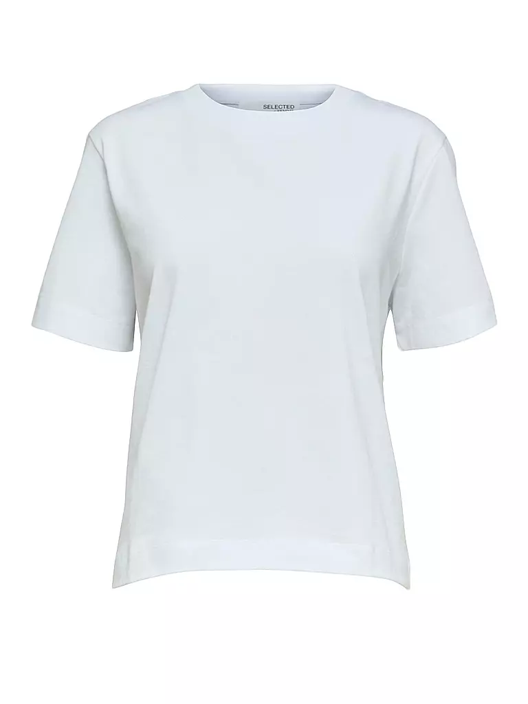 SELECTED FEMME | T-shirt coupe carrée SLFESSENTIAL | Blanc