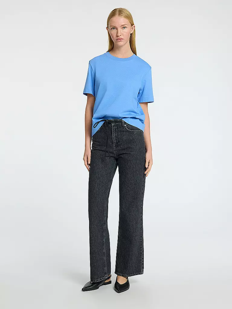 SELECTED FEMME | T-shirt coupe carrée SLFESSENTIAL | blau
