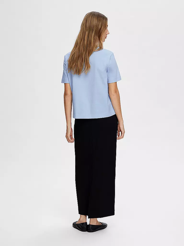 SELECTED FEMME | T-shirt coupe carrée SLFESSENTIAL | hellblau