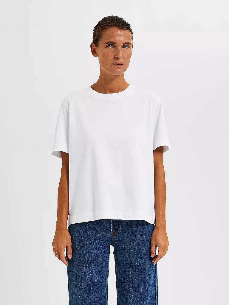 SELECTED FEMME | T-shirt coupe carrée SLFESSENTIAL | 
