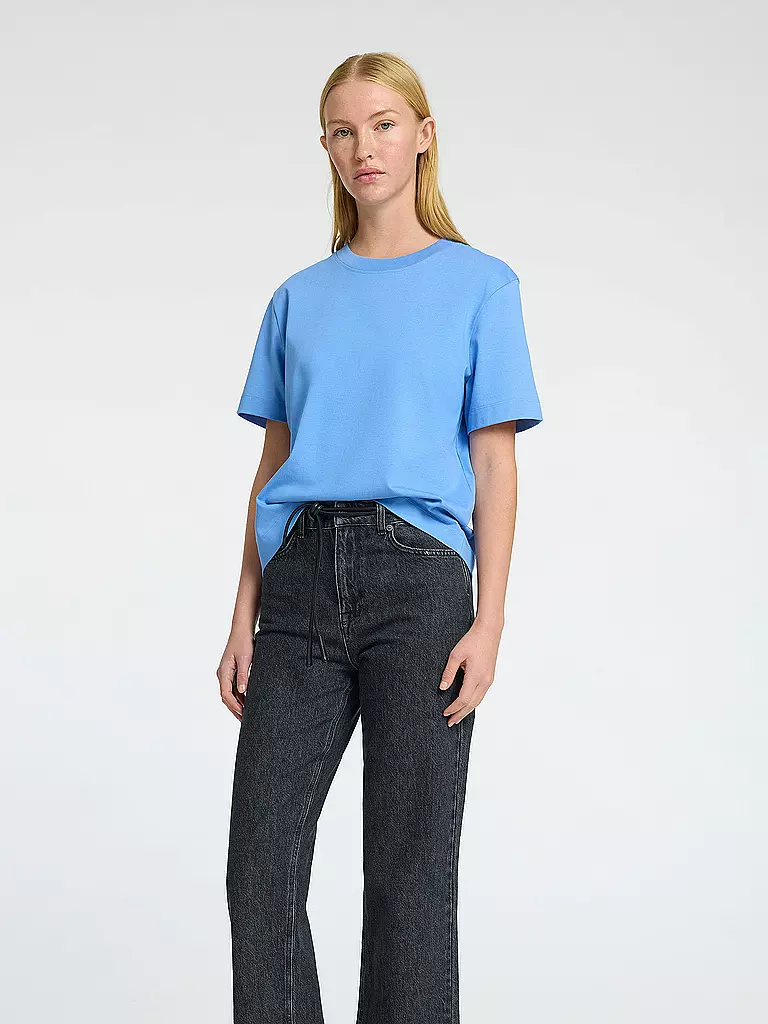 SELECTED FEMME | T-shirt coupe carrée SLFESSENTIAL | blau