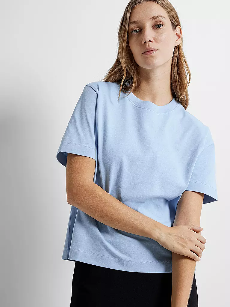 SELECTED FEMME | T-shirt coupe carrée SLFESSENTIAL | hellblau