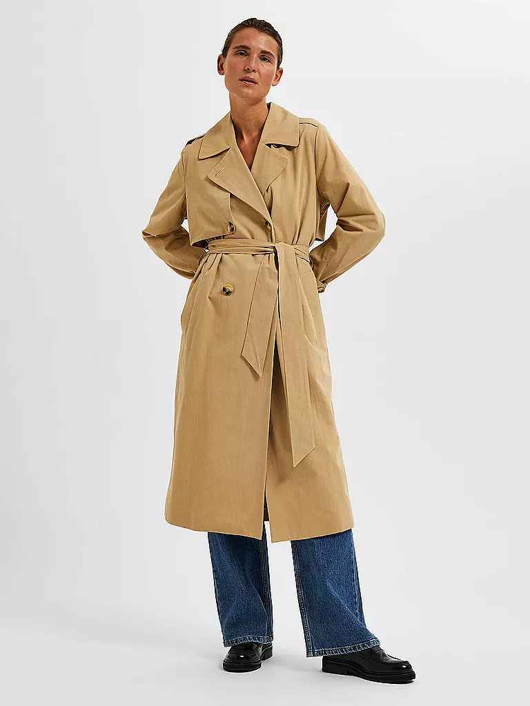 SELECTED FEMME | Trenchcoat SLFSIA  | Camel