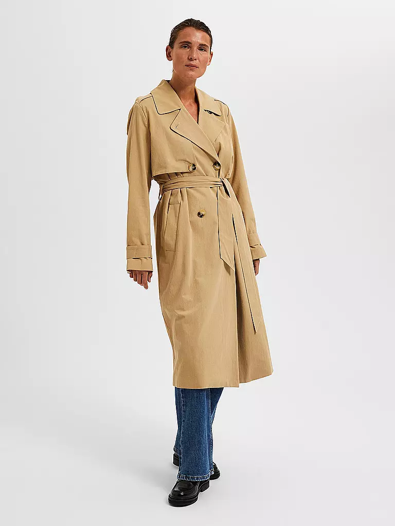 SELECTED FEMME | Trenchcoat SLFSIA  | Camel