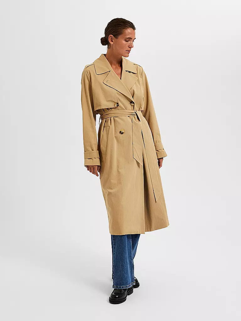 SELECTED FEMME | Trenchcoat SLFSIA  | Camel