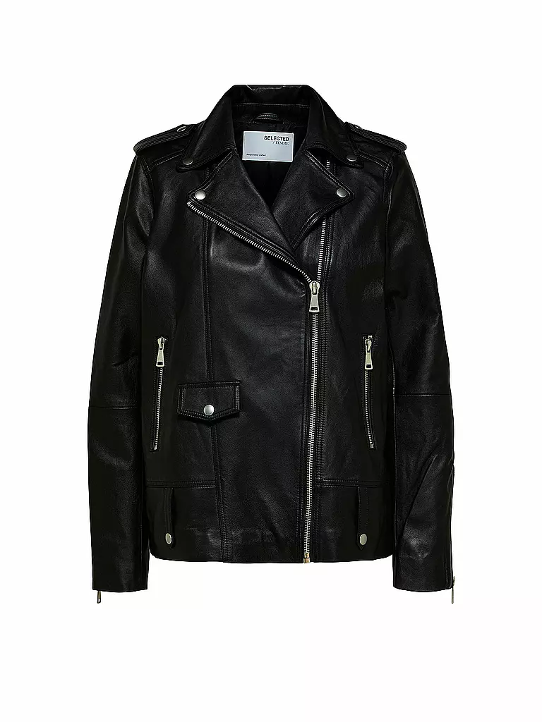 SELECTED FEMME | Veste en cuir SLFMADISON | Noir