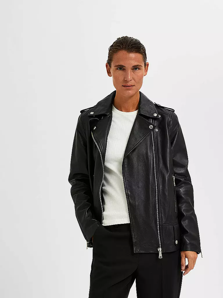 SELECTED FEMME | Veste en cuir SLFMADISON | 