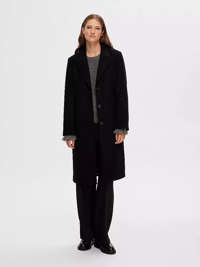 SELECTED FEMME | Wollmantel SLFALMA  | Noir