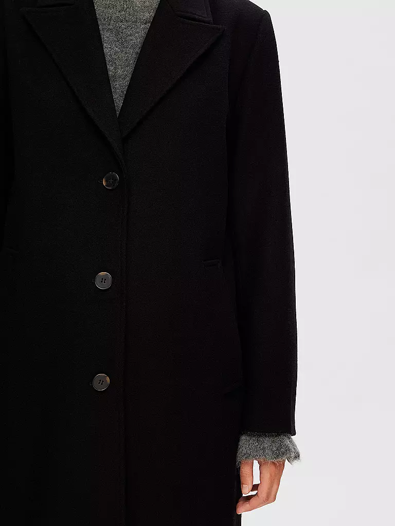 SELECTED FEMME | Wollmantel SLFALMA  | Noir