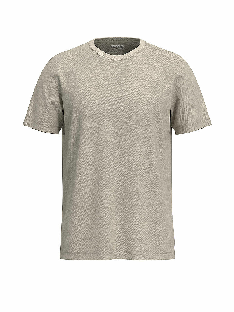 Selected T-Shirt SLHASPEN beige S