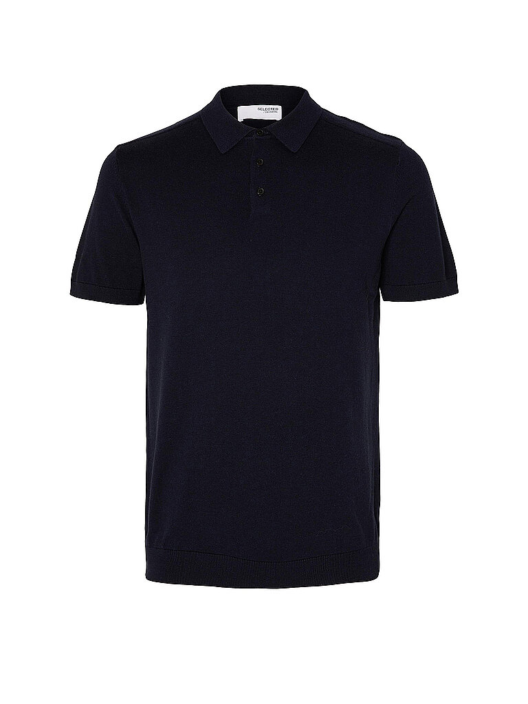 Polo SLHBERG bleu marine XXL