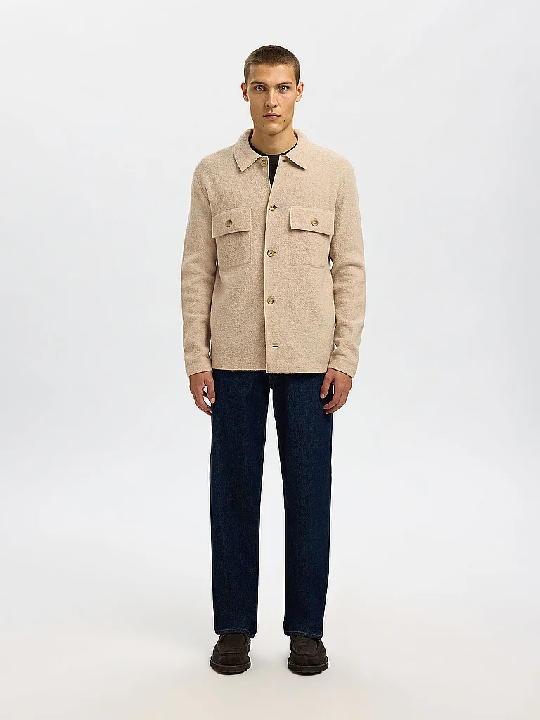 Selected Homme SLHNEALY Overshirt Cream M 6
