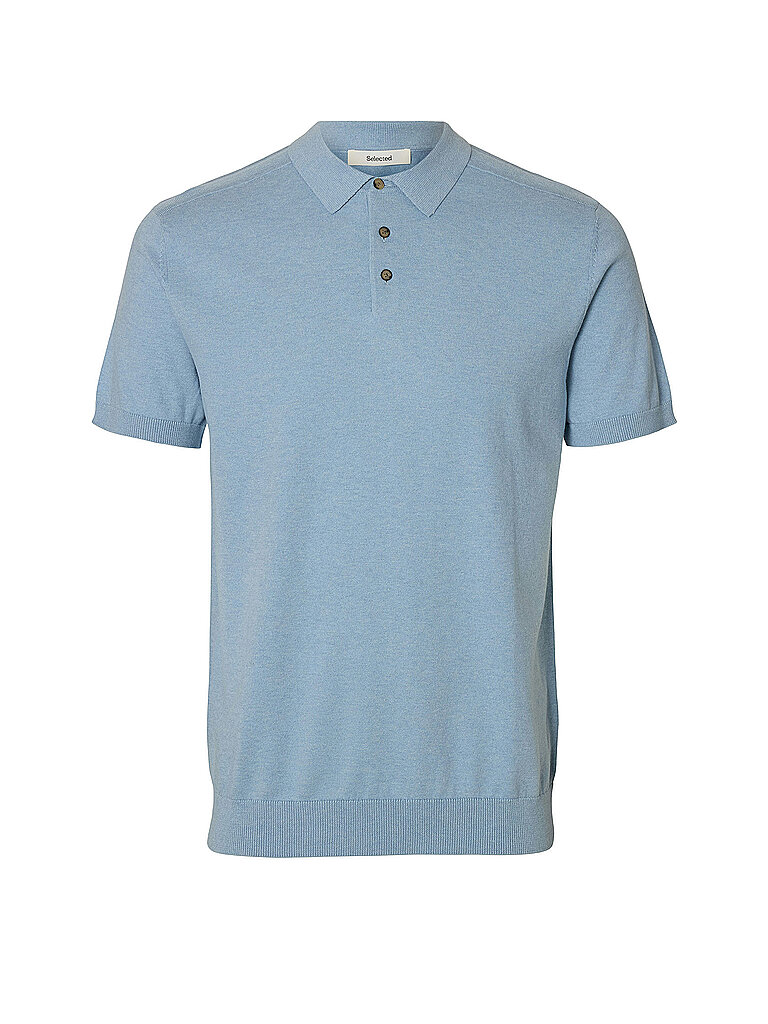 Poloshirt SLHBERG bleu clair M