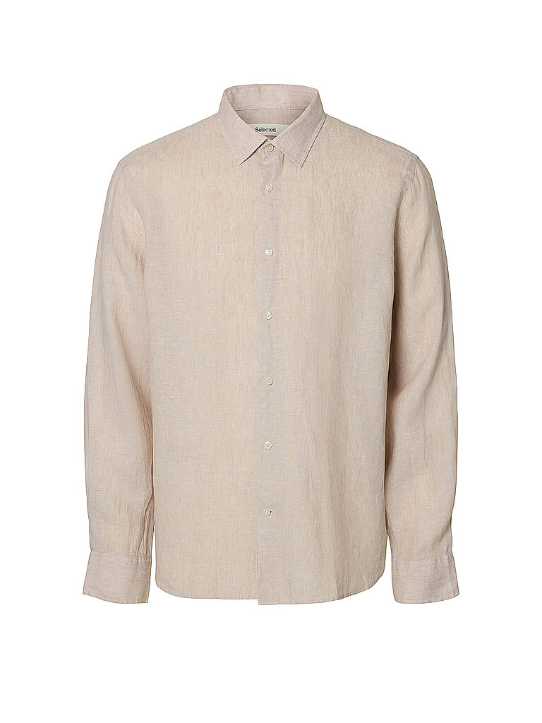 Chemise en lin SLHREGKYLIAN-LINEN beige S