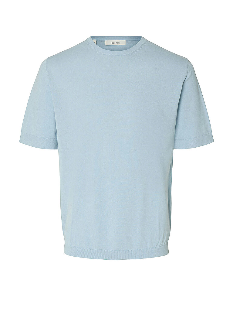 Strickshirt SLHTORINO bleu clair XL