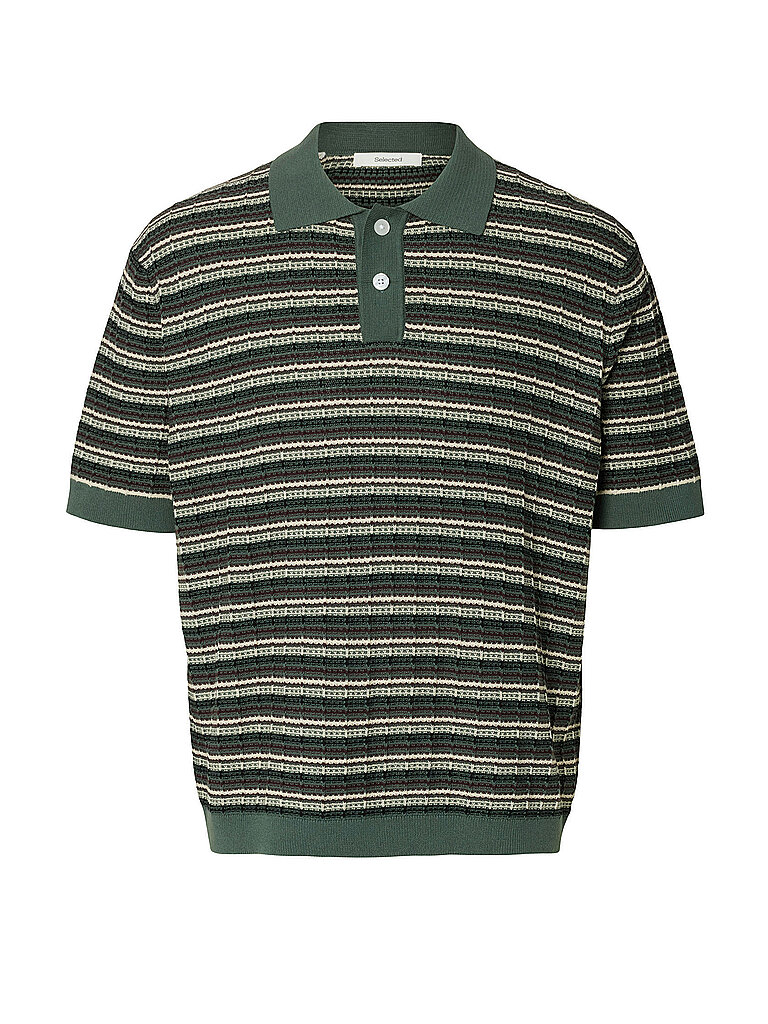 Polo SLHDANE vert foncé M