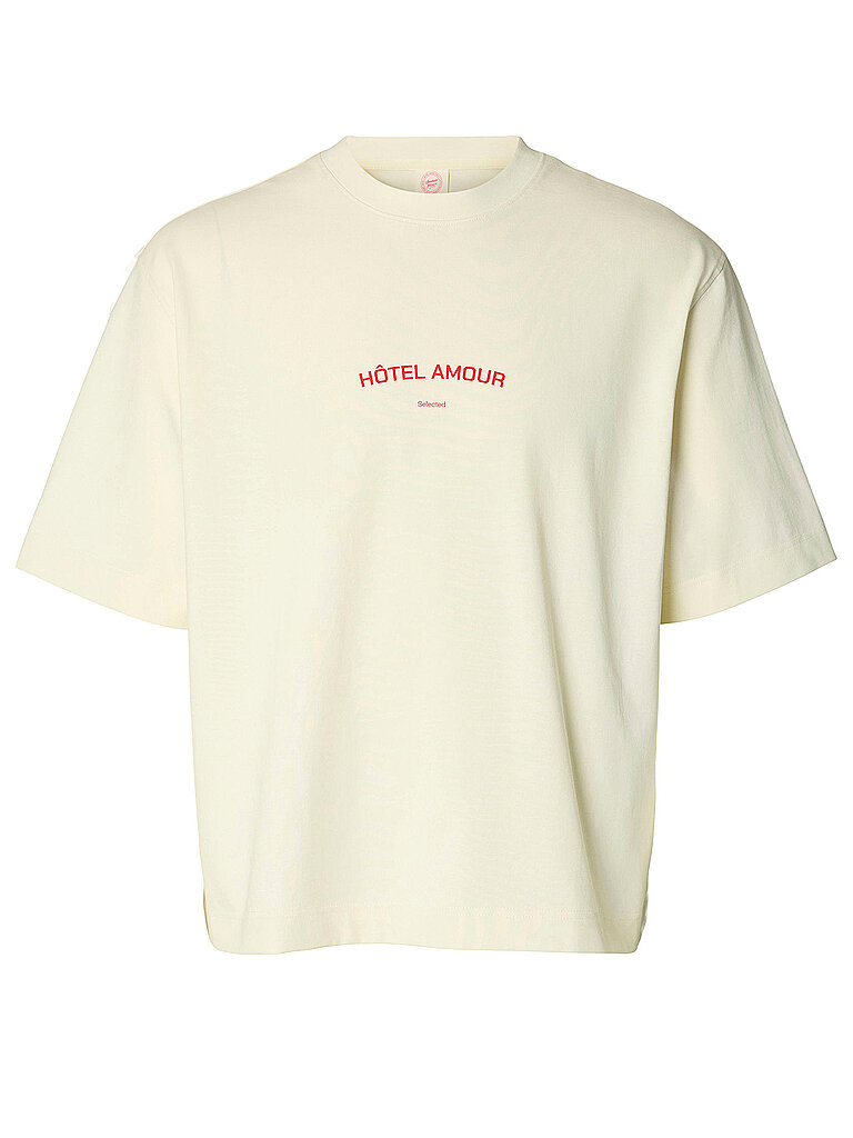 T-Shirt SLHBOXYLIAM beige XL