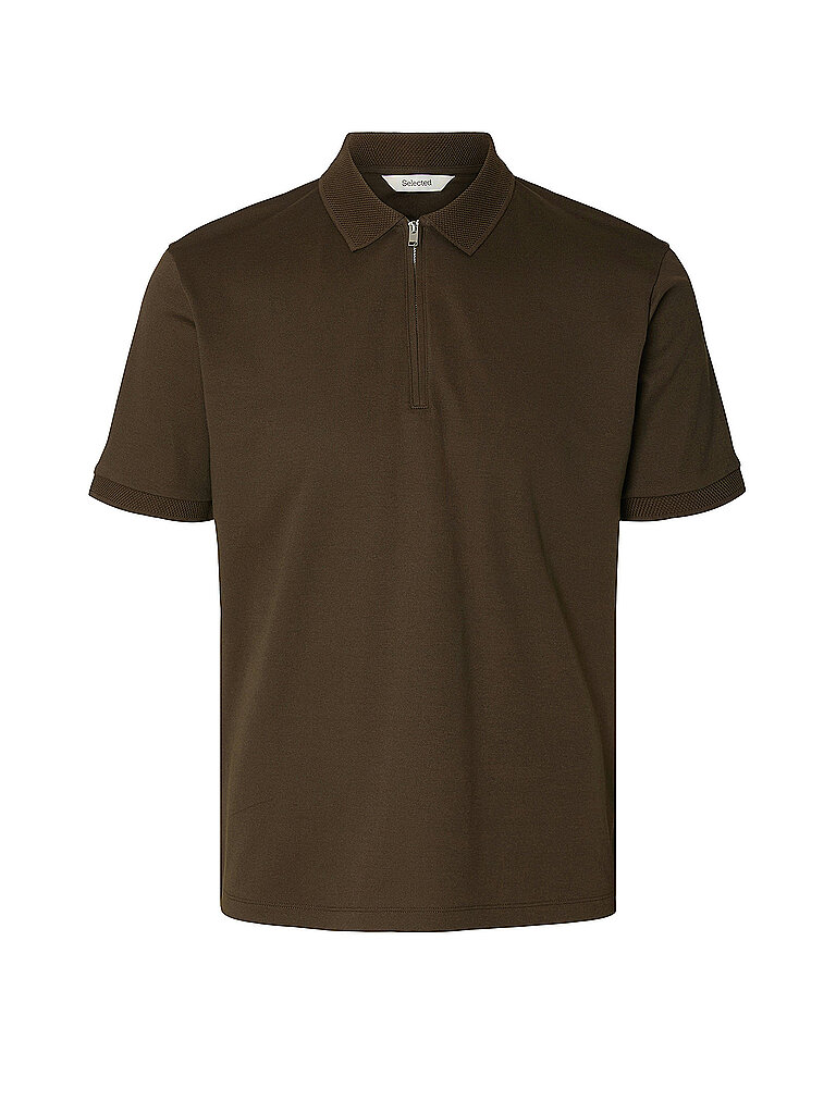 Selected Polo SLMFAVE marron XXL