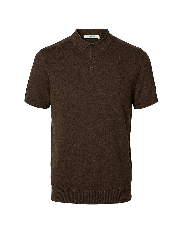 Selected Polo rouge foncé S