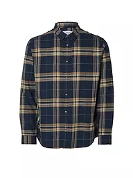 SELECTED | Chemise en flanelle slim fit SLHSLIMOWEN | Bleu foncé