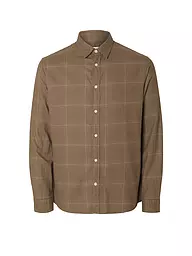 SELECTED | Chemise en flanelle slim fit SLHSLIMOWEN | Beige
