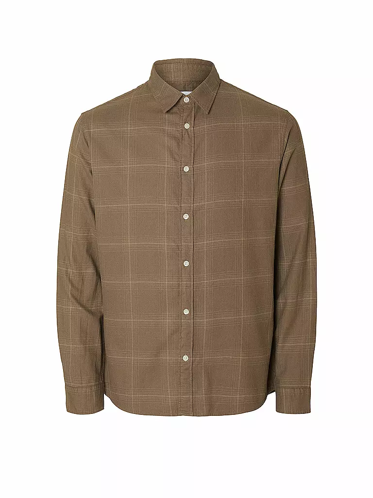 SELECTED | Chemise en flanelle slim fit SLHSLIMOWEN | beige