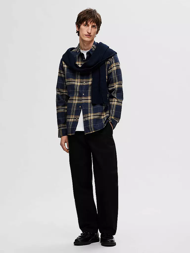 SELECTED | Chemise en flanelle slim fit SLHSLIMOWEN | dunkelblau