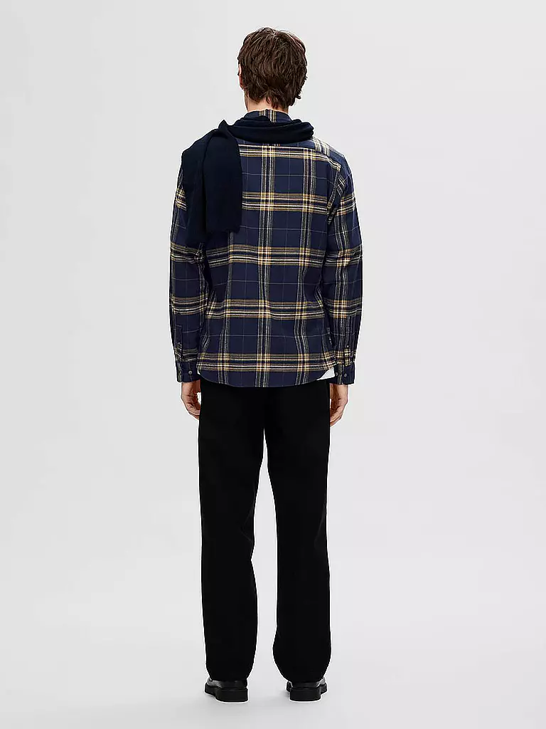SELECTED | Chemise en flanelle slim fit SLHSLIMOWEN | dunkelblau