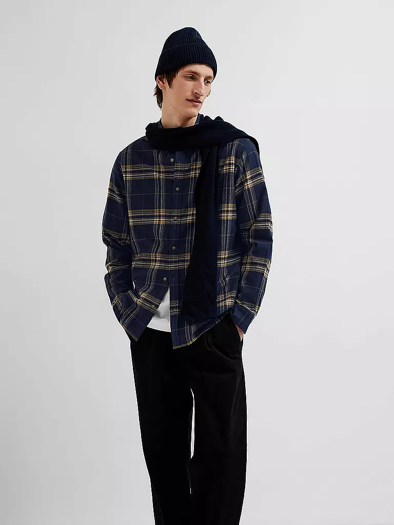 SELECTED | Chemise en flanelle slim fit SLHSLIMOWEN | dunkelblau