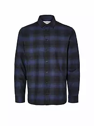 SELECTED | Chemise en flanelle slim fit SLHSLIMOWEN | Bleu foncé