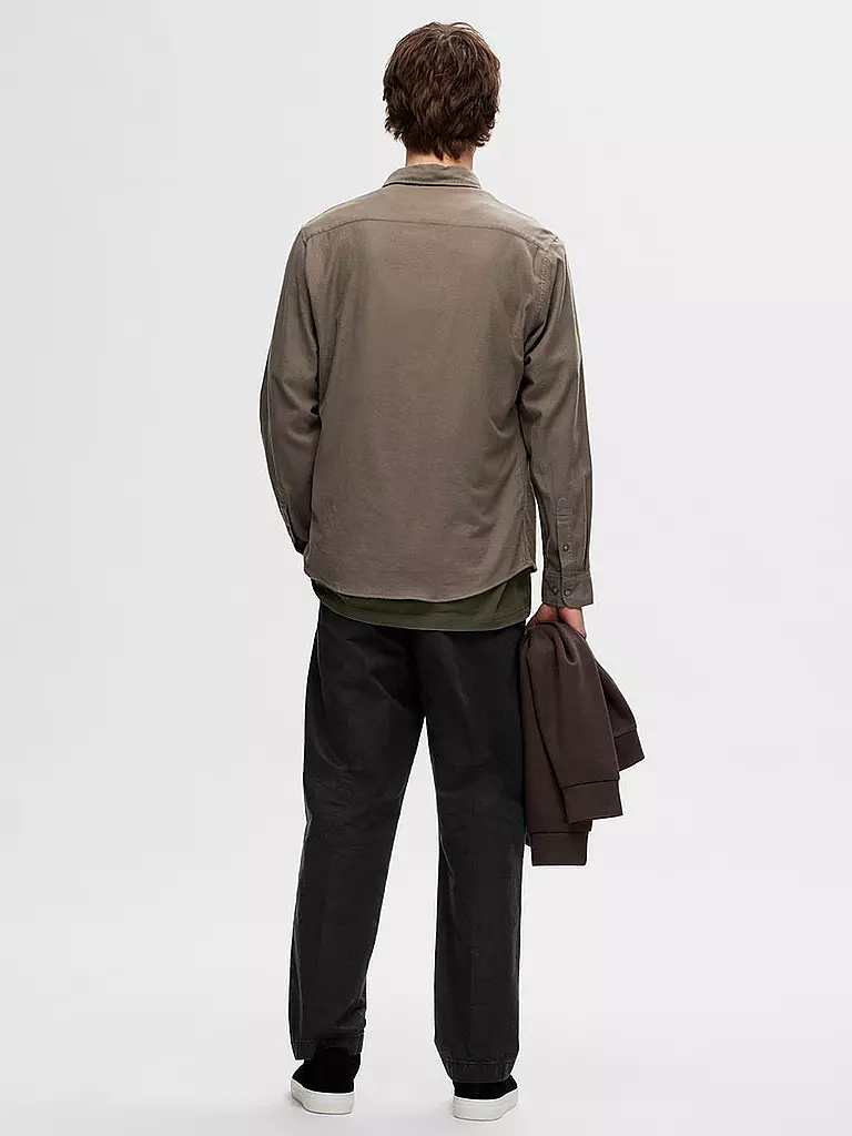 SELECTED | Flanellhemd Slim Fit SLHSLIMOWEN | Marron clair