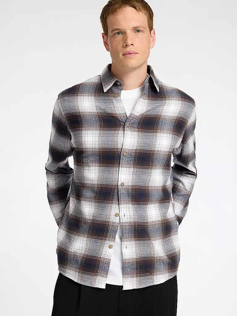 SELECTED | Flanellhemd Slim Fit SLHSLIMOWEN | Blanc