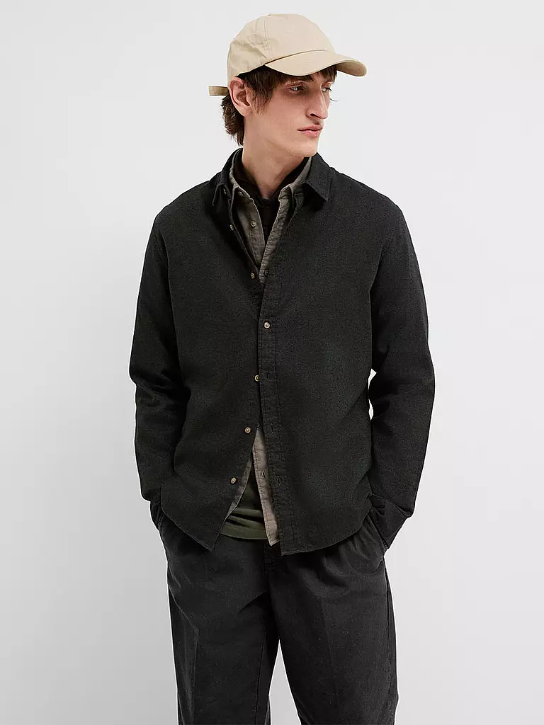SELECTED | Flanellhemd Slim Fit SLHSLIMOWEN | Marron clair