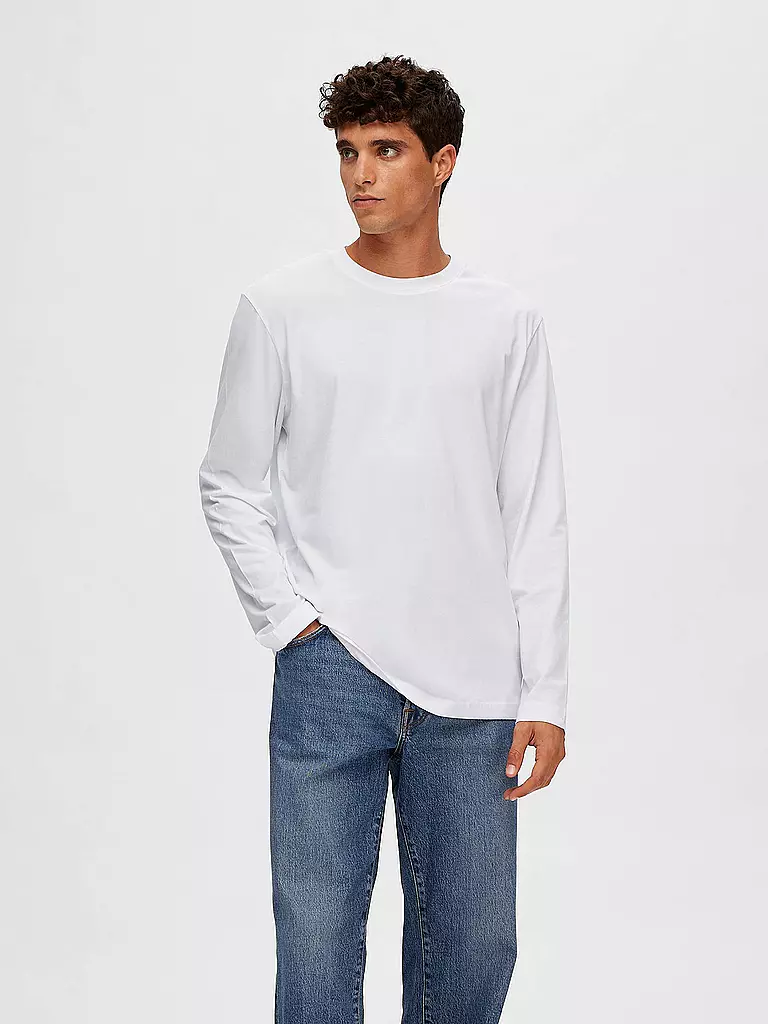 SELECTED | Langarmshirt SLHASPEN | Blanc