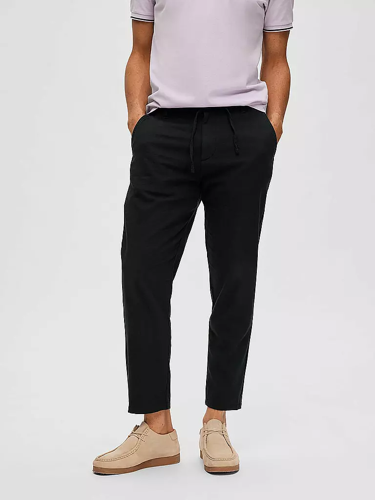 SELECTED | Leinenhose SLH172 | schwarz