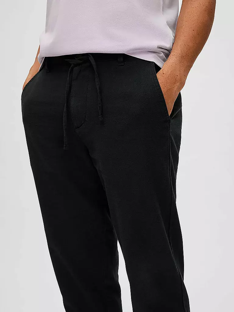 SELECTED | Leinenhose SLH172 | schwarz