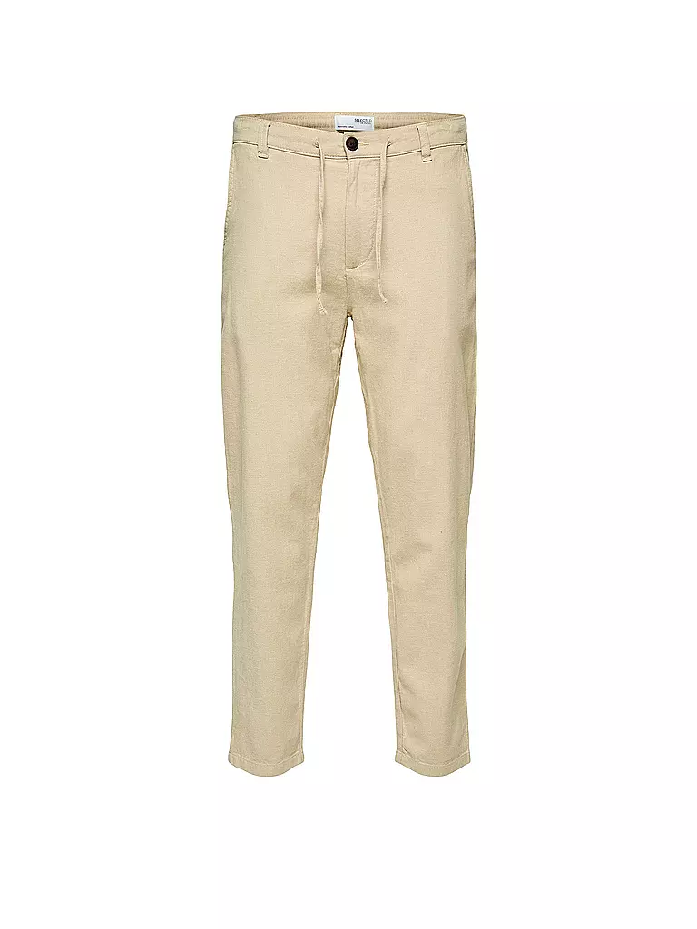 SELECTED | Pantalon en lin SLHSLIMTAPE | beige