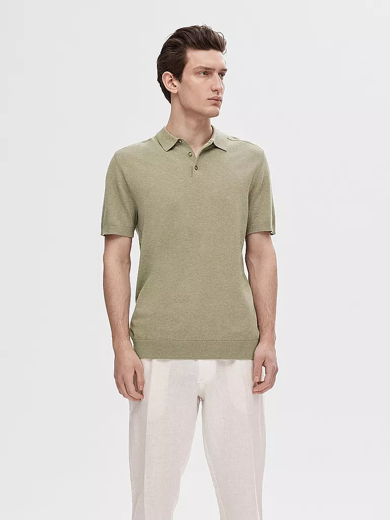 SELECTED | Polo SLHBERG | hellgrün