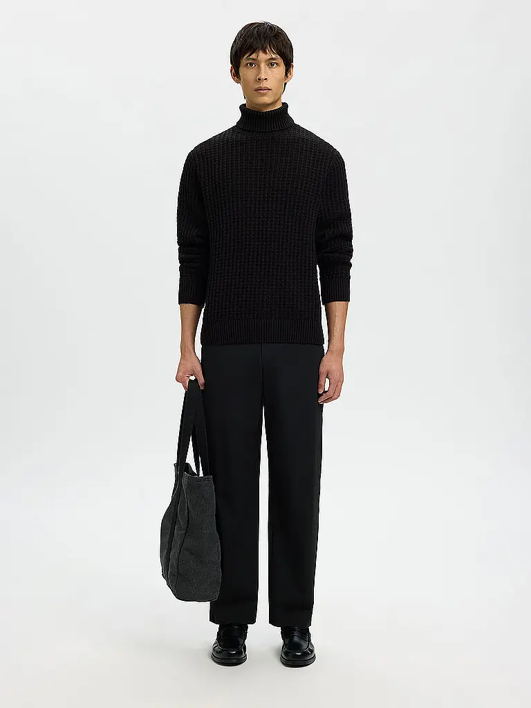 SELECTED | Pull à col roulé SLHTOM | schwarz