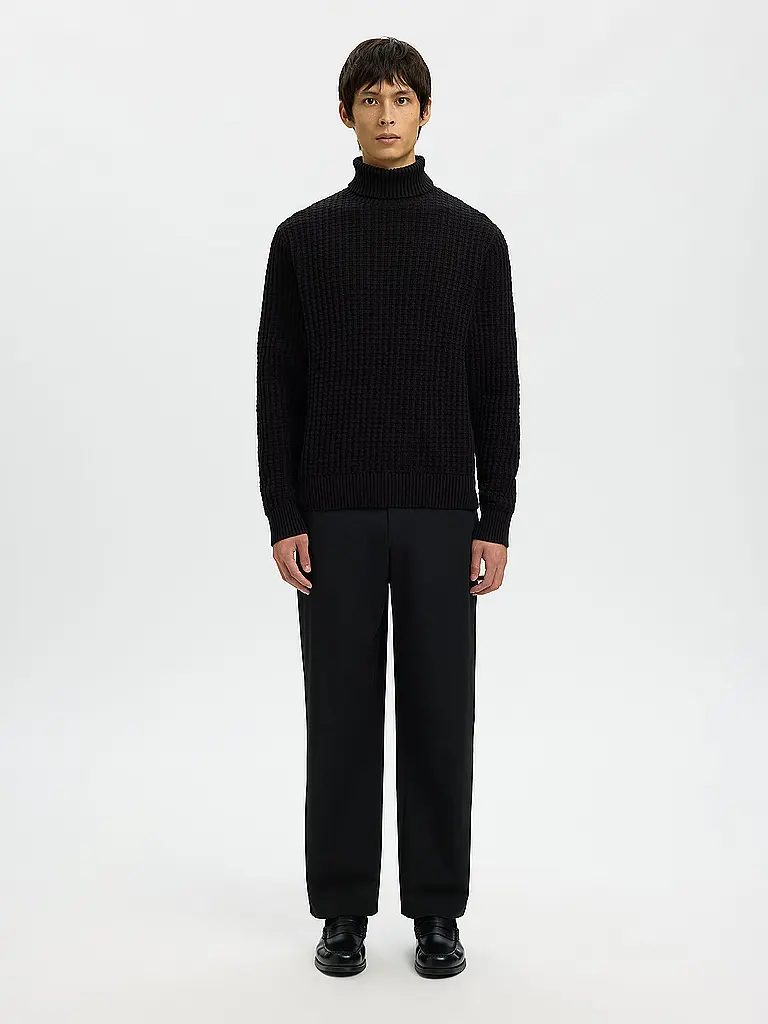 SELECTED | Pull à col roulé SLHTOM | schwarz