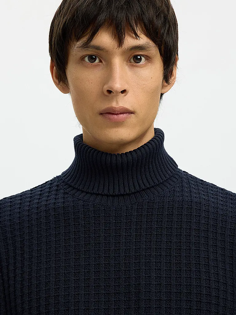 SELECTED | Pull à col roulé SLHTOM | blau