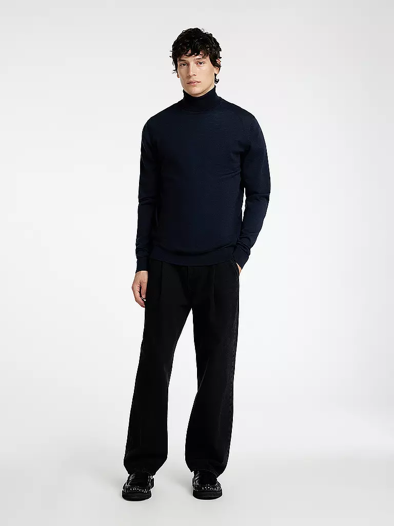 SELECTED | Pull à col roulé SLHTRAY | Bleu foncé