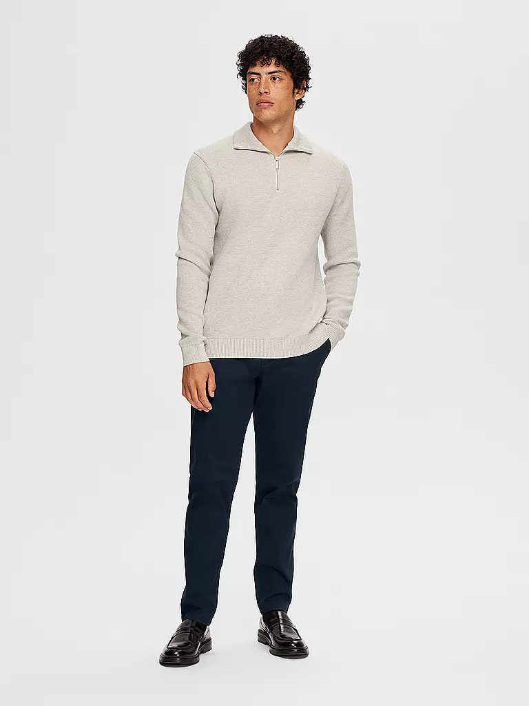 SELECTED | Pull Troyer SLHDANE | Gris clair