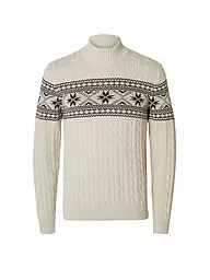 SELECTED | Stehkragenpullover SLHFLAKE  | Crème