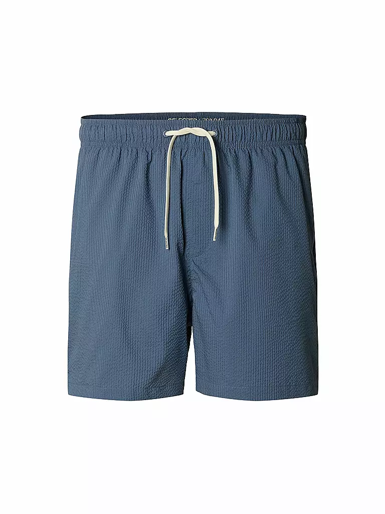 SELECTED | Short de bain SLHCOOPER-SEERSUCKER | blau