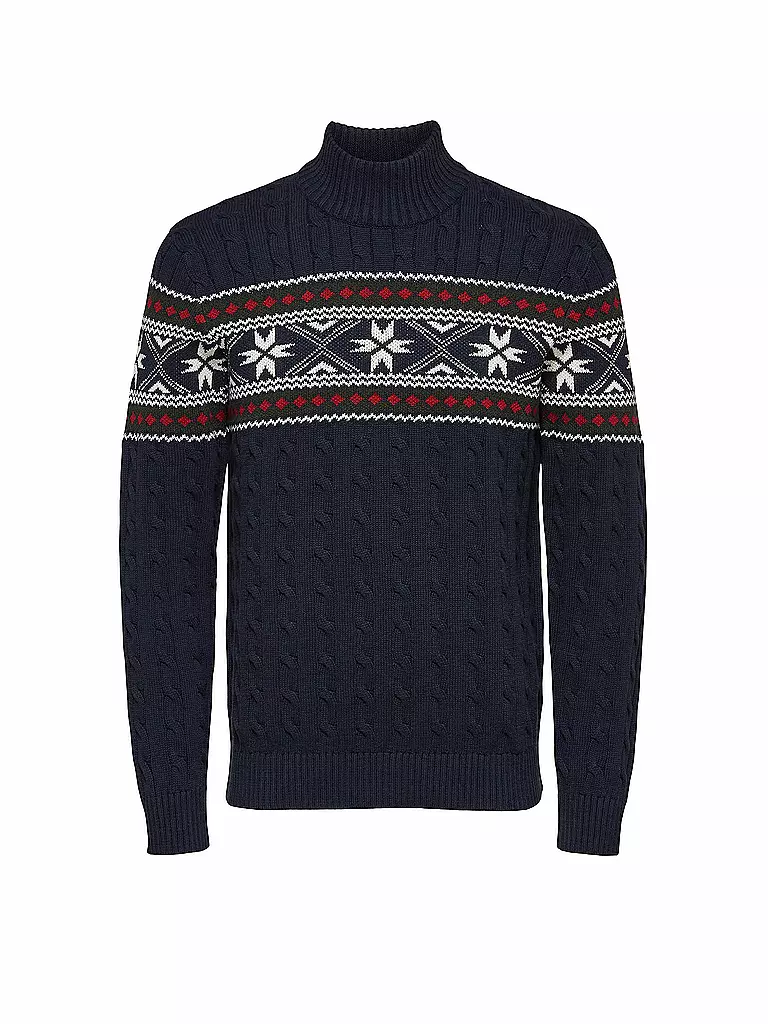 SELECTED | Stehkragenpullover SLHFLAKE  | Bleu