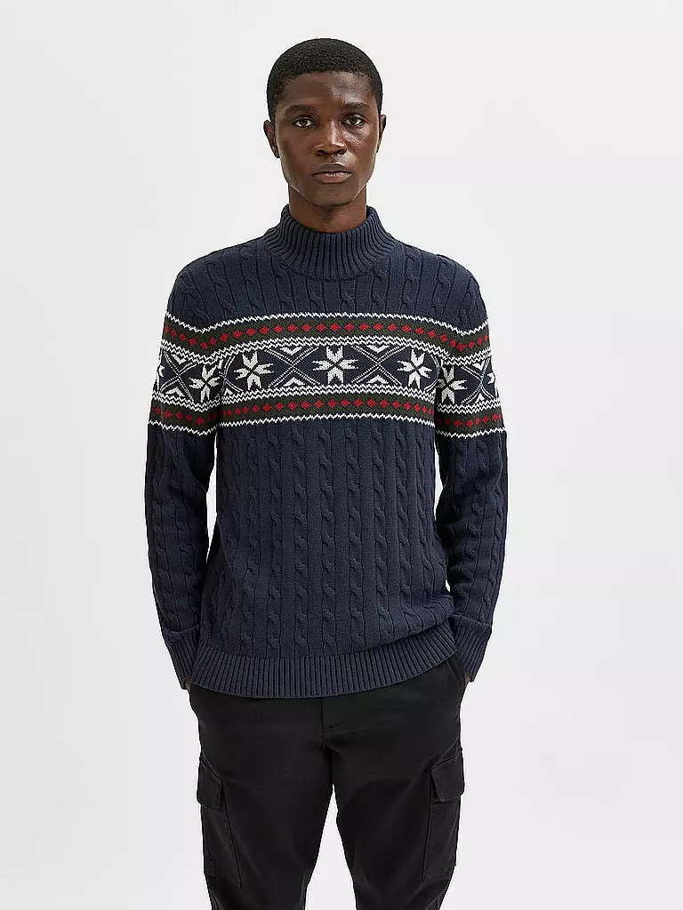SELECTED | Stehkragenpullover SLHFLAKE  | Bleu